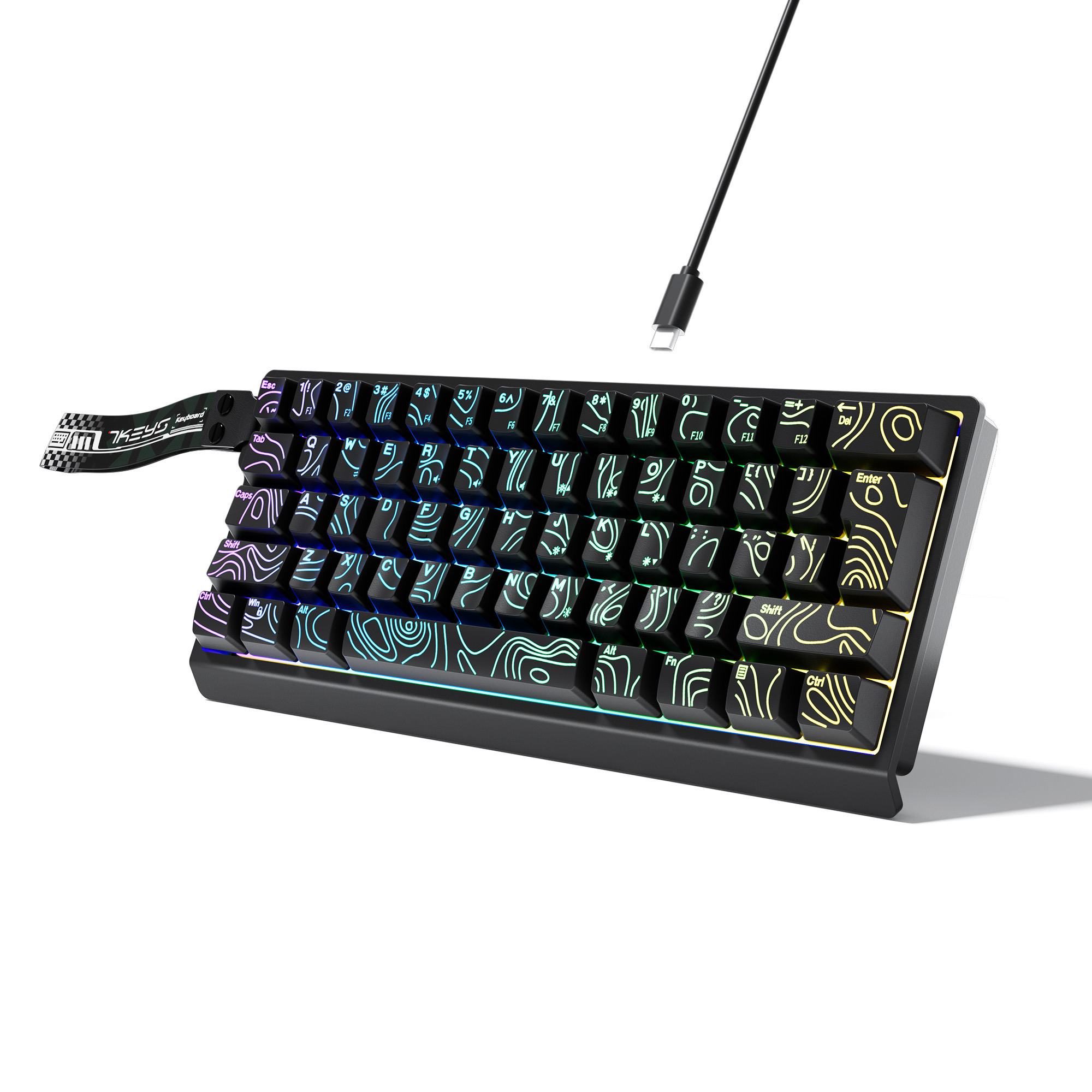 Keyboard Gaming Transparent - Tastiera compatta al 60% con retroilluminazione