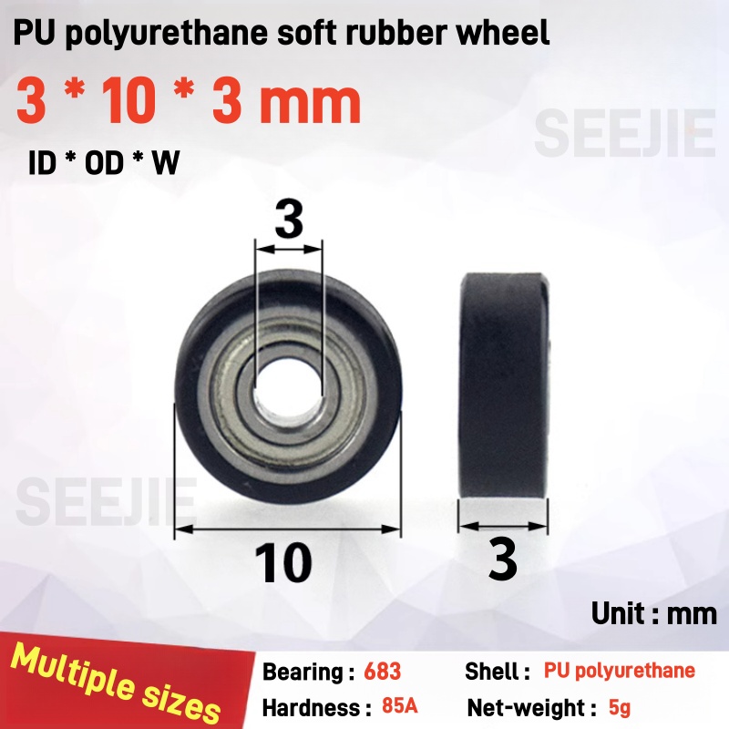 Polyurethane Foam Sheet - 10 Pz 3x10x3mm Precisione Micro Cuscinetto