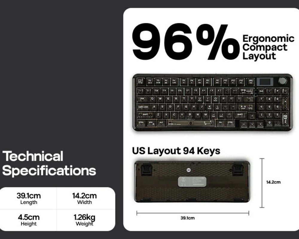 Tastiera Meccanica Wireless AU - Keyboard Gaming Transparent recensione e prezzo